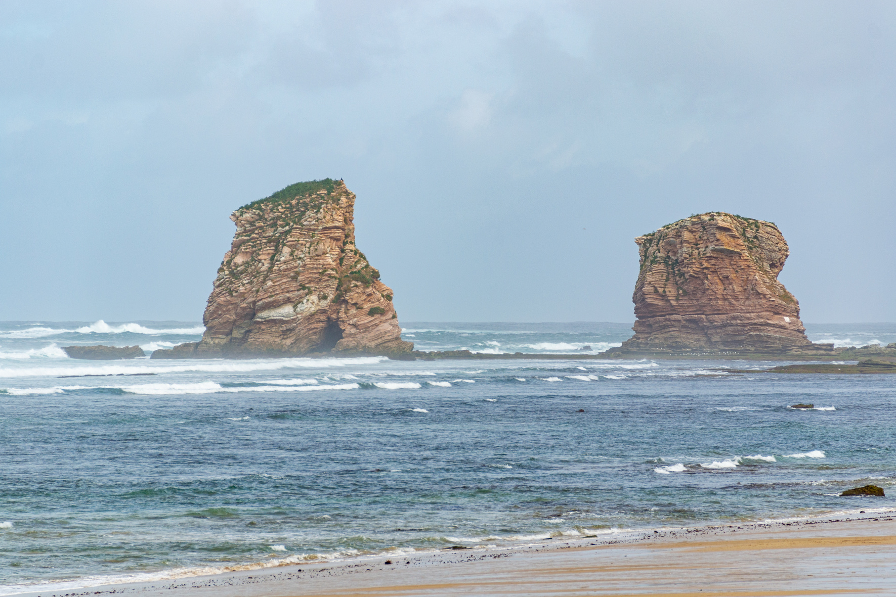Rock Formations at the Hendaye Beach in France